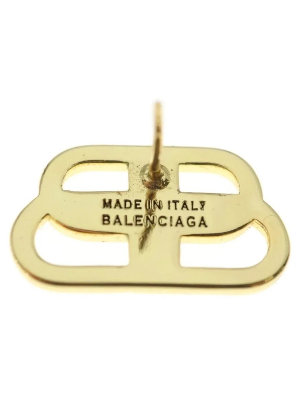 Balenciaga BB Logo Earrings Gold